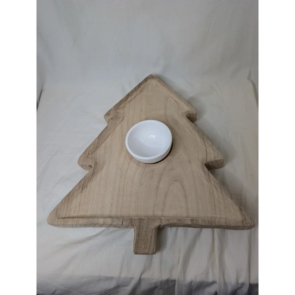Mudpie - Tree Chip & Dip Set - Christmas Serving Ware Charcuterie New!